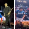 Max Pezzali in concerto allo Stadio Maradona, omaggio alla storia del calcio Napoli | VIDEO