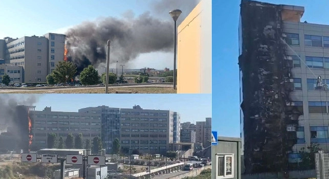 Terribile incendio all'Ospedale del Mare di Napoli: la ricostruzione | FOTO