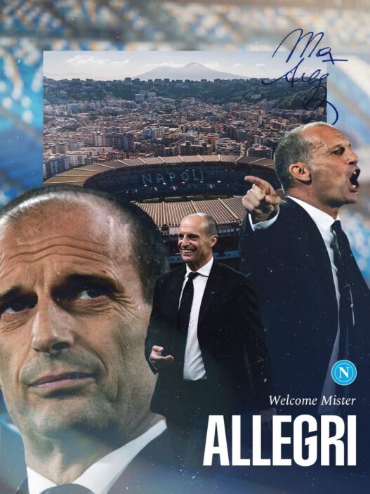 Allegri nuovo allenatore Napoli: contratto fino al 2029