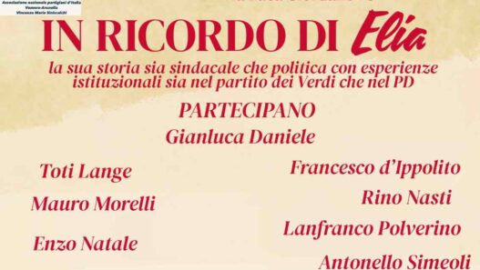 Napoli: evento 'In ricordo di Elia Vitale' il 25 ottobre
