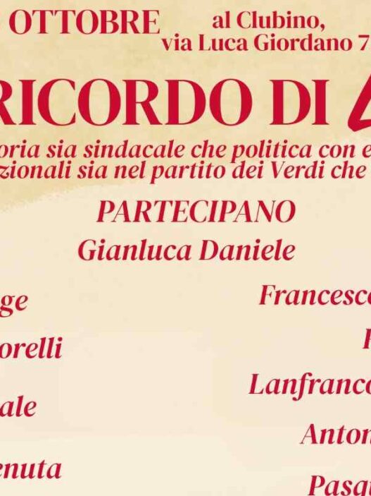 Napoli: evento 'In ricordo di Elia Vitale' il 25 ottobre
