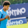 Napoli, David Neres: lesione di basso grado alla coscia destra