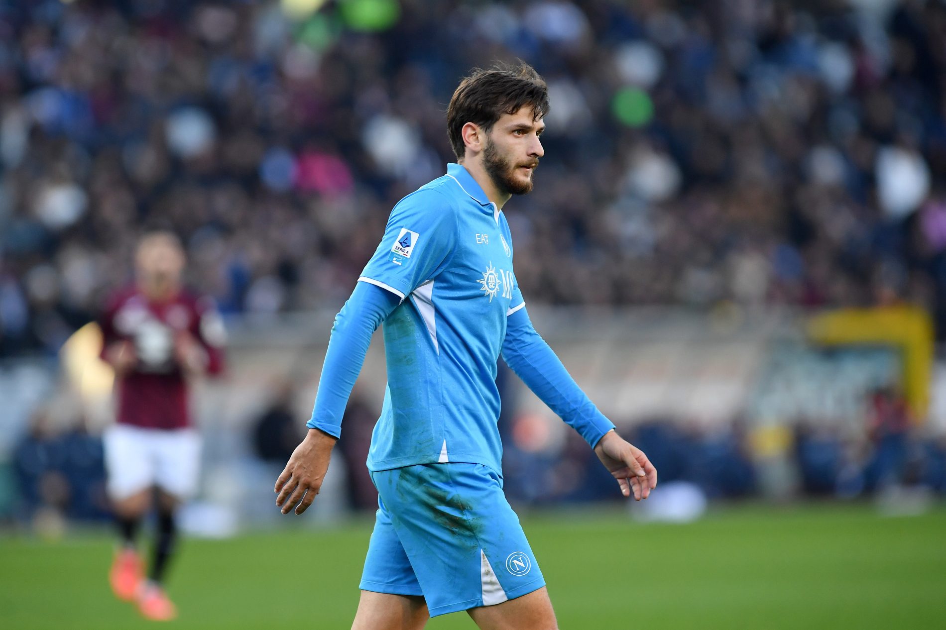 Kvaratskhelia, rottura del crociato: il Napoli augura pronta guarigione