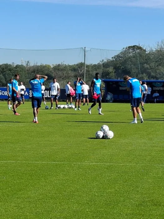 Napoli: Allegri e Manna presenti all'allenamento
